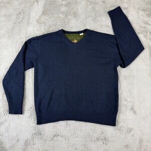 Orvis Merino Wool V-Neck Sweater Soft Warm Classic Fit Mens‎ Large
